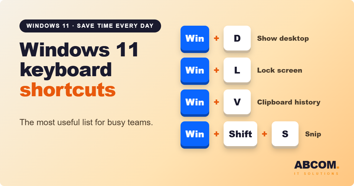 Windows 11 keyboard shortcuts